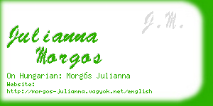 julianna morgos business card